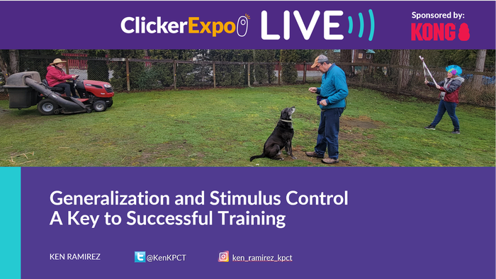 Generalization and Stimulus Control: A Key to Successful Training - Extended - Ken Ramirez - Video on Demand - 12 Days of Training Special